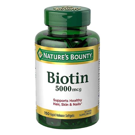 Nature S Bounty Ultra Strength Biotin 10000 Mcg Softgels 120 Ea