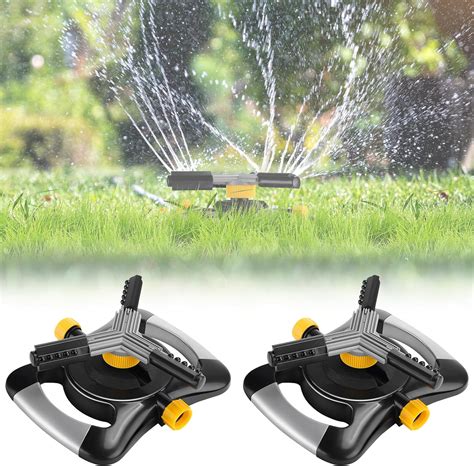 Amazon Blushtier 2 Pcs Lawn Sprinkler Automatic 360 Degree