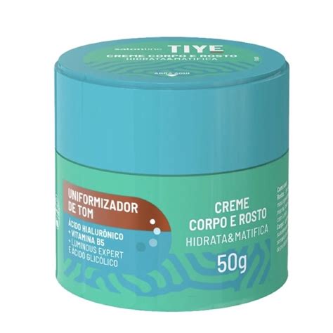 Creme Corpo E Rosto Uniformizador De Tom Tiye Hidrata Matifica 50g