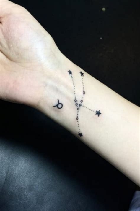 Taurus Constellation Wrist Tattoo