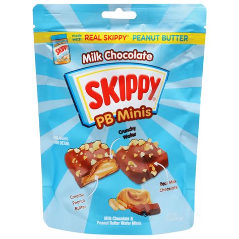 SKIPPY PB Minis Milk Chocolate Peanut Butter Wafer Minis 5 Oz