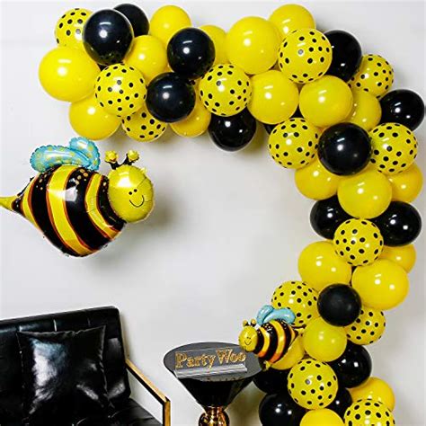 Partywoo Bee Balloons Pcs Yellow Balloons Yellow Polka Dot Balloons