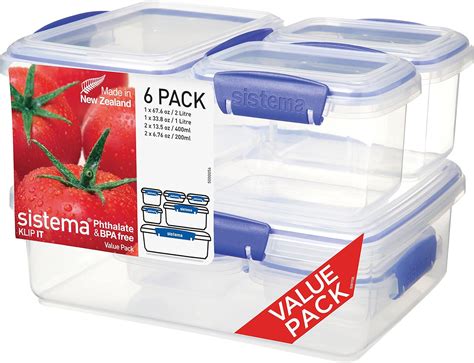 Sistema KLIP IT Food Storage Containers 2 L 1 L 400 Ml 200 Ml