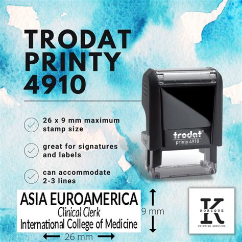 Trodat Printy Self Inking Stamp For Professional Office Or Home