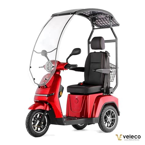 Veleco Turris Mobility Scooter With Canopy And Captain Seat Velobike