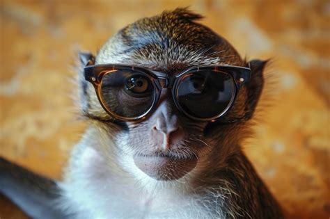 Premium Photo A Monkey Wearing Sunglasses