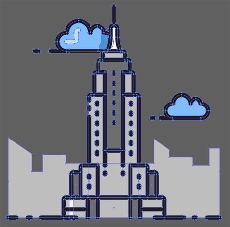 Empire State Building vector illustration