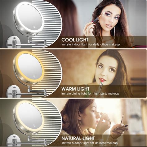 Snapklik Mnient Wall Mounted Lighted Makeup Mirror