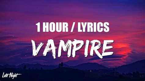 Olivia Rodrigo Vampire 1 HOUR LOOP Lyrics YouTube Music