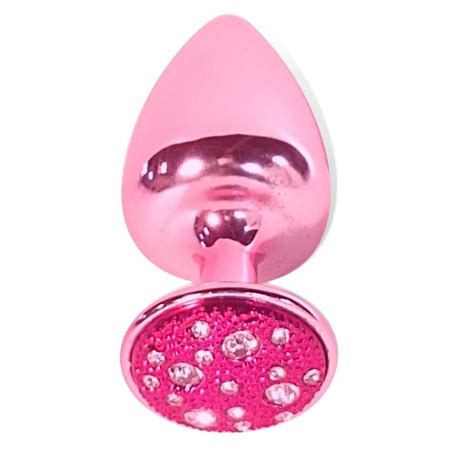 Plug Anal M Em Metal Pedra Cravejada Em Strass Hard