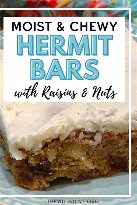 Old Fashioned Hermit Bars With Vanilla Icing Recipe Raisin Recipes