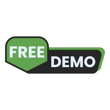 Free Demo Button Design Vector Free Demo Icon Free Demo Image Free