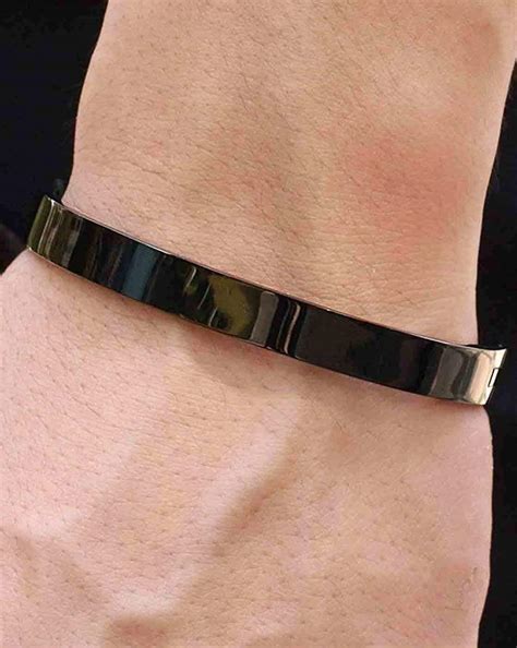 Black Steel Bracelet Hotsell Aikicai Org