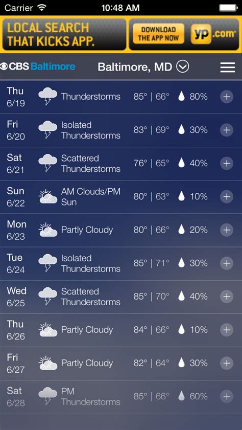 app shopper cbs baltimore weather weather