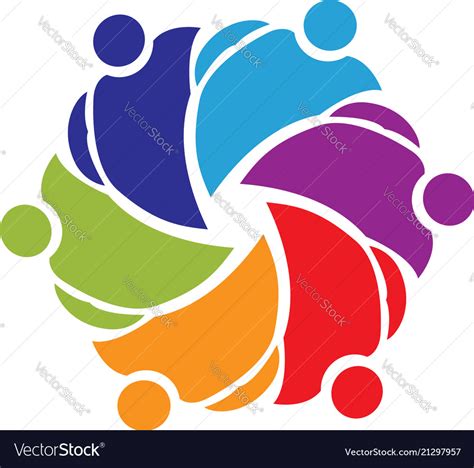 Helpful Teamwork People Group Symbol Royalty Free Vector