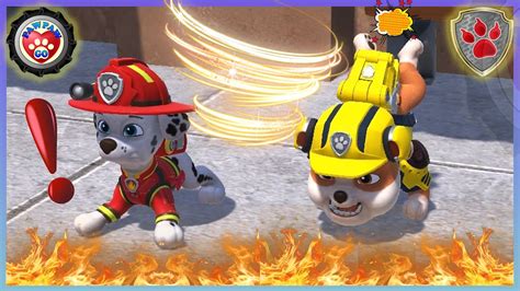 Paw Patrol The Mighty Movie🧸🔥🌊 Rescue Adventure City 1 Firetruck Water Bubbles Fhd Youtube