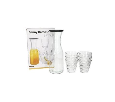 7pc Glass Juice Jar Set 1ltr Makro