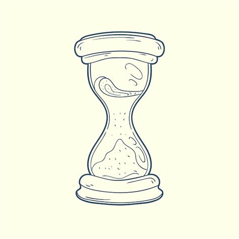 Ilustración de dibujo de reloj de arena dibujada a mano Vector Gratis