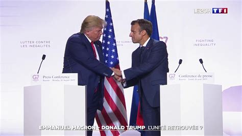 Emmanuel Macron Donald Trump Lunité Retrouvée