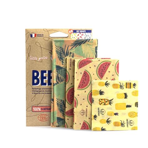 Kit bee wrap emballages écologiques Motif Original