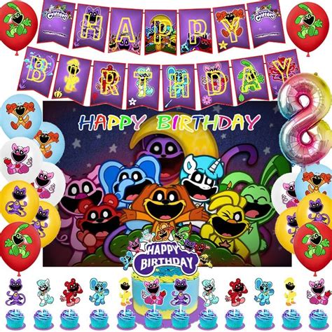 0.99US $ 87% OFF|Smiling Critters Birthday Party Decoration Balloon Banner Cake Topper … in 2024 ...