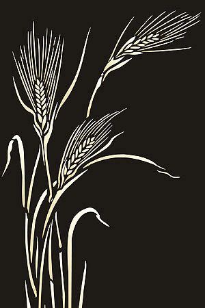 Wild Rye Grass Stencil Henny Donovan Motif Linocut Art Linocut