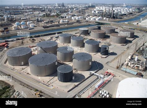 Tank Farm Aerial View Stock Photo Alamy