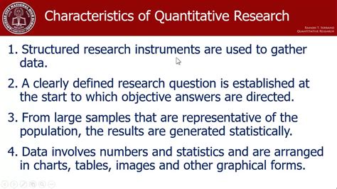 2 Rts Quantitative Research Characteristics Youtube