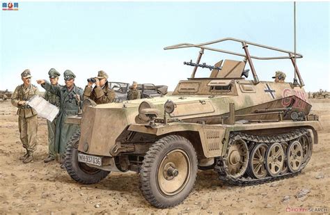 威龙 半履带 6911 德国Sd Kfz 250 3格里夫 2合1 隆美尔 战车 模型高手网 板件图纸说明书