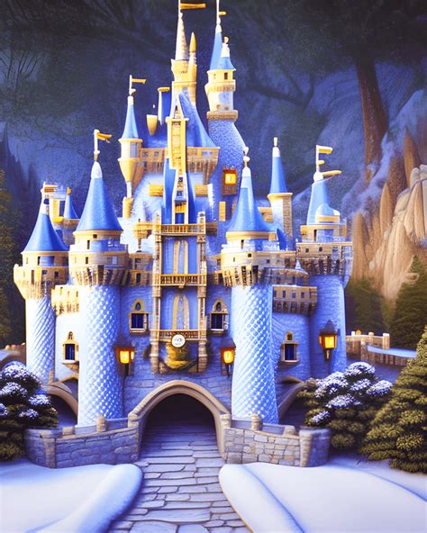 Snow Whites Castle Hyper Realistic Graphic · Creative Fabrica