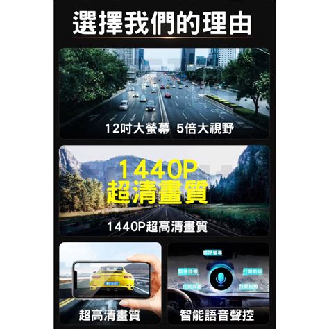 免運 12吋吋後視鏡行車紀錄器 1440p 雙鏡頭 行車記錄器 170度大廣角 行車紀錄器 停車監控 倒車顯影 前後雙錄 🎀糖芯舖 🔥