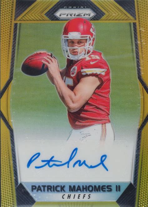 Patrick Mahomes Ii Prizm Ra Pm Rookie Autographs Gold Price