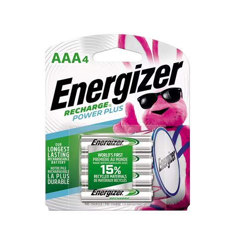 Energizer Energizer Recharge Power Plus Rechargeable Aaa Batteries 4