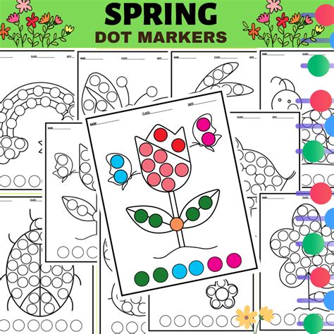 Spring Activities Bingo Daubers Dot Markersfor Speech Therapy Made