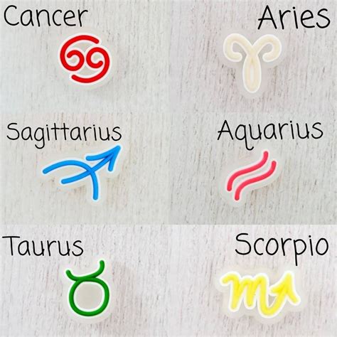 Zodiac Jibbitz Whats Your Star Sign Baby Aries Taurus Gemini - Etsy UK