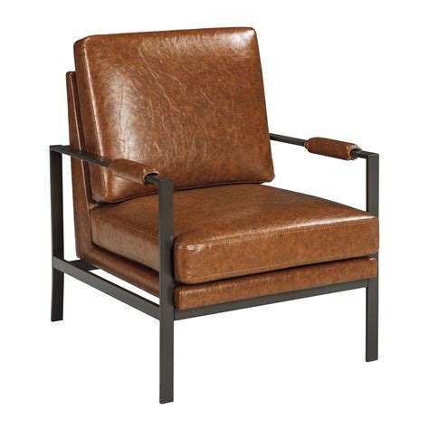 Brown Faux Leather Accent Chair | A3000029 | Lifestyle Furniture The ...