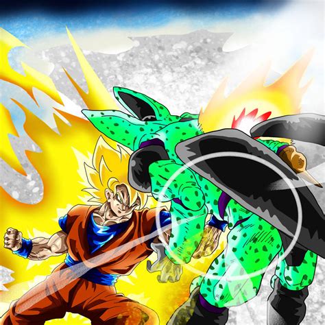 Goku VS Cell by LEGEND357 on DeviantArt