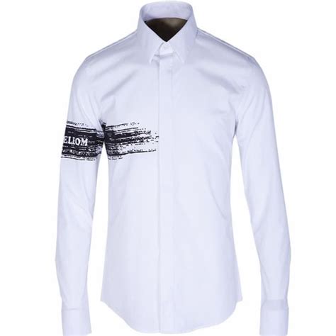 Chemise Homme Manche Longue Slim Fit Blanc Blanc Achat Vente