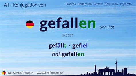 Konjugation Des Verb „gefallen Alle Zeitformen Lernen Übersetzung