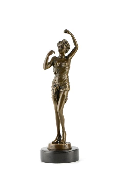 Lot Fig Feminina Escultura Em Bronze