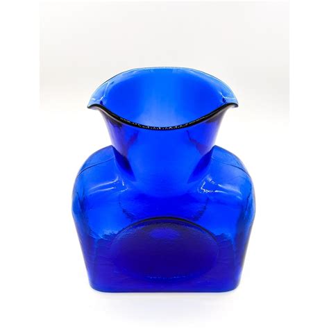 Blenko Cobalt Blue Glass Carafe Vase Glass Carafe Cobalt Glass Blue Glass