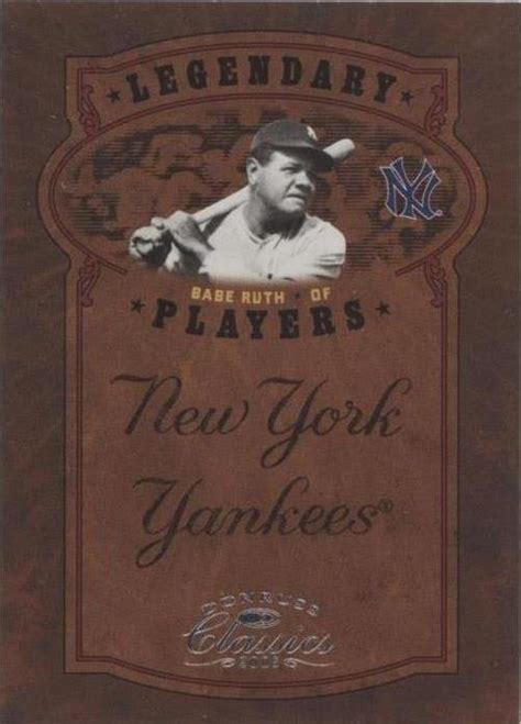Donruss Classics Legendary Players Babe Ruth LP For Sale Online EBay
