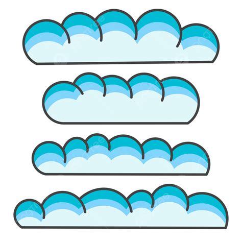 Simple Cloud Clipart Png Images New Simple Cloud Collection With Blue