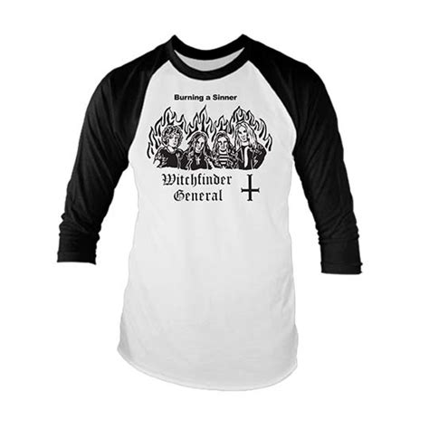 Witchfinder General Burn A Witch Raglan - VISION MERCH