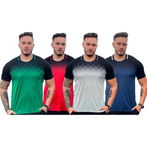 Kit Camisetas Masculina Dry Fit Ver O Academia Treino Futebol Corrida