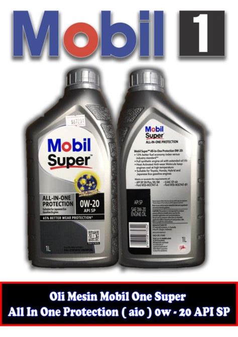 Oli Mobil Super All In One Protection Aio 0w 20 Api Sp 1L Lazada