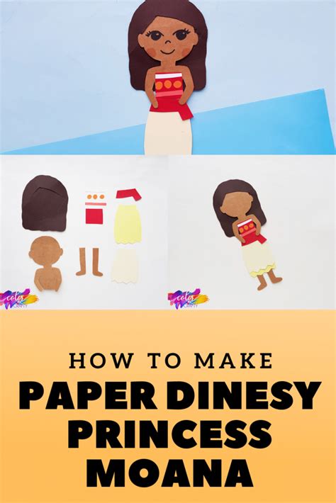 Disney Princess Moana Paper Doll Craft - Color Me Crafty - Worksheets ...