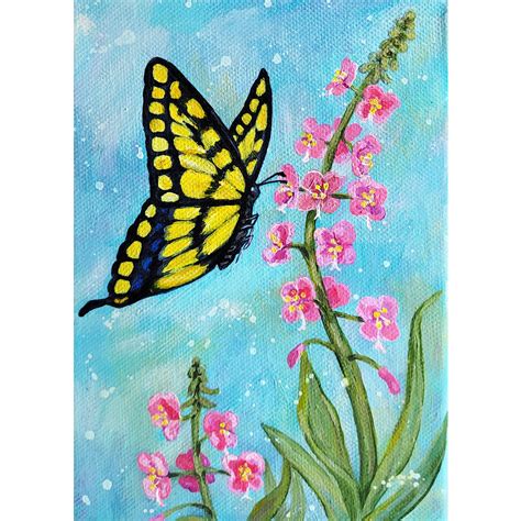 Butterfly Acrylic Original Painting - Etsy