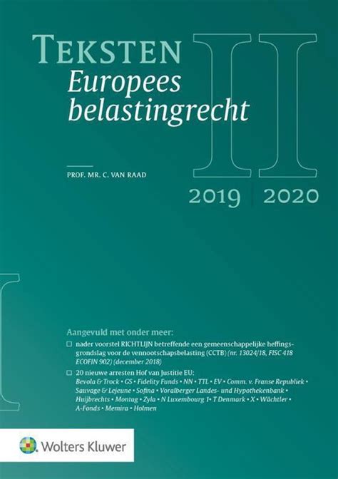 Teksten Europees Belastingrecht C Van Raad