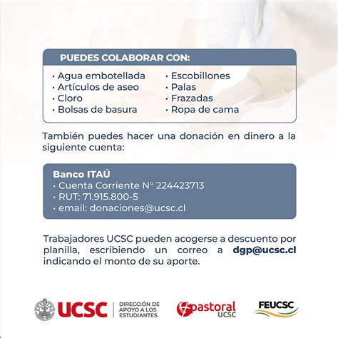 UCSC lanza campaña solidaria Unidos por el Bienestar de Nuestra